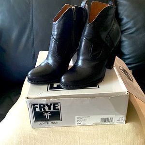 Frye black western booties